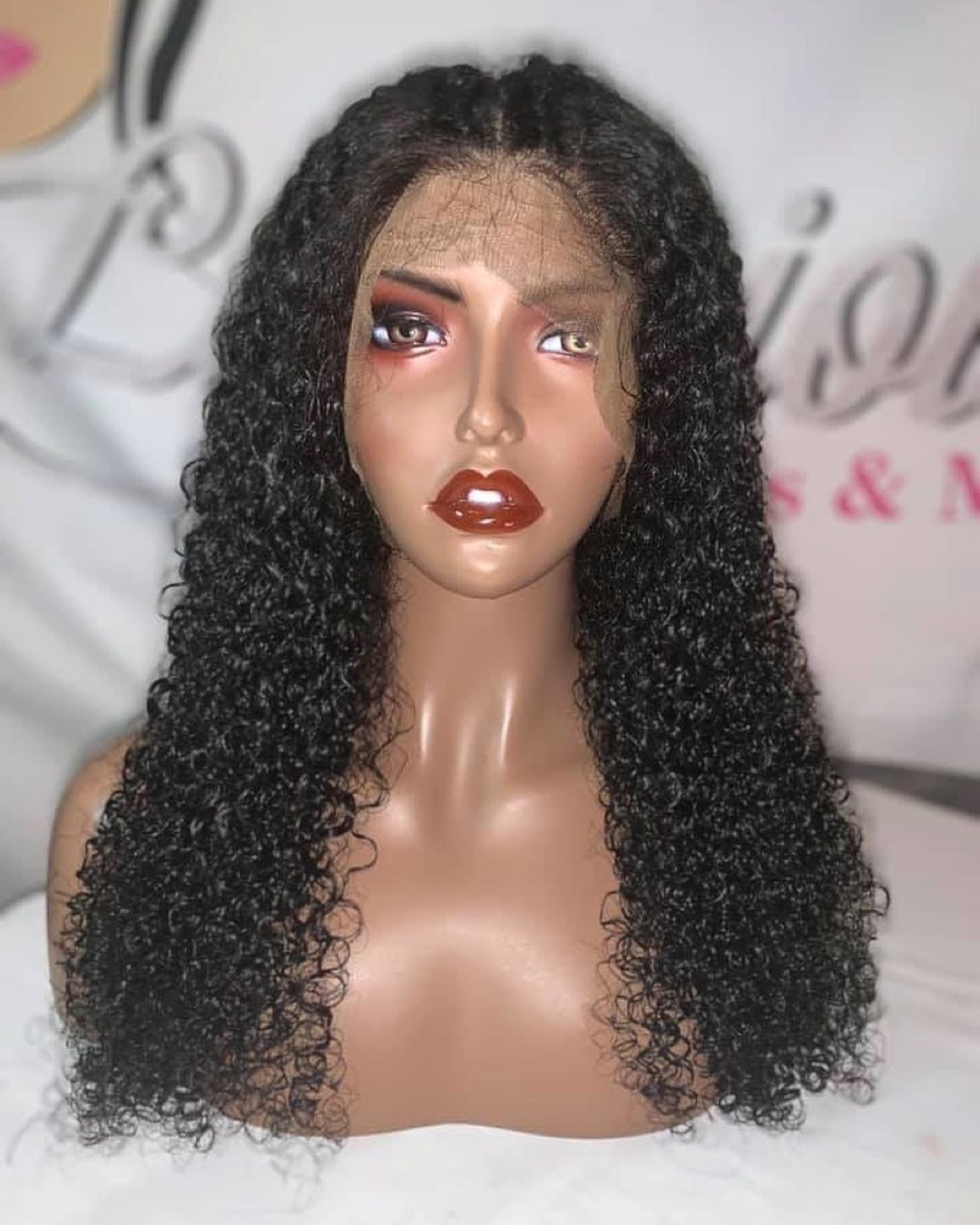 Deep Curly Lace Front Wig 150%Density Pre Plucked USE Tai20 for 